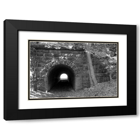 Juniata Tunnel Black Modern Wood Framed Art Print with Double Matting by Deiter, Lori