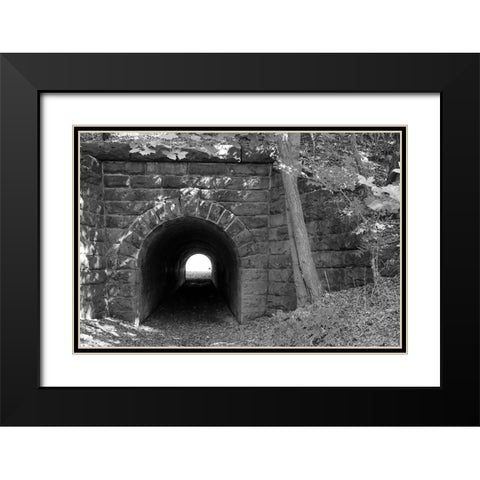 Juniata Tunnel Black Modern Wood Framed Art Print with Double Matting by Deiter, Lori