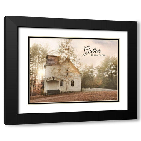 Gather in My Name Black Modern Wood Framed Art Print with Double Matting by Deiter, Lori