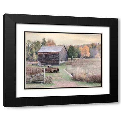 Fall on the Farm I Black Modern Wood Framed Art Print with Double Matting by Deiter, Lori