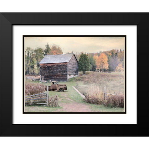 Fall on the Farm I Black Modern Wood Framed Art Print with Double Matting by Deiter, Lori