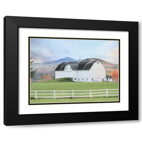 Adirondack Farm Black Modern Wood Framed Art Print with Double Matting by Deiter, Lori