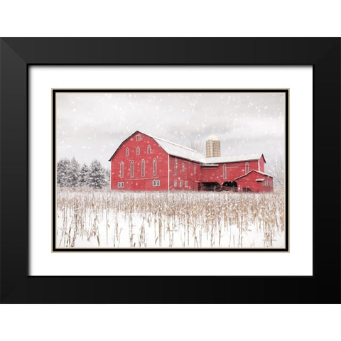 Belleville Countryside Black Modern Wood Framed Art Print with Double Matting by Deiter, Lori