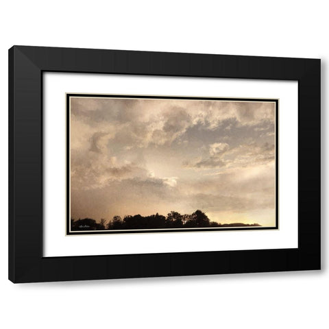 Bayside Sunset II Black Modern Wood Framed Art Print with Double Matting by Deiter, Lori