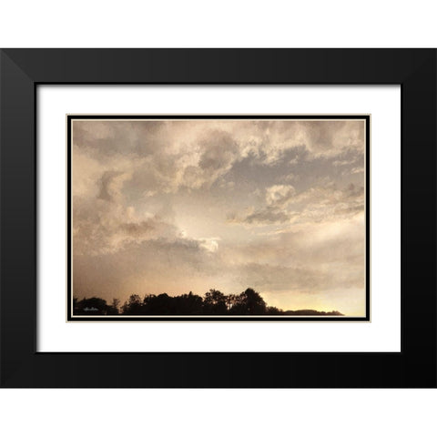 Bayside Sunset II Black Modern Wood Framed Art Print with Double Matting by Deiter, Lori