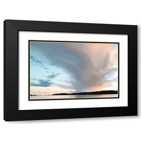 Pastel Reflections Black Modern Wood Framed Art Print with Double Matting by Deiter, Lori