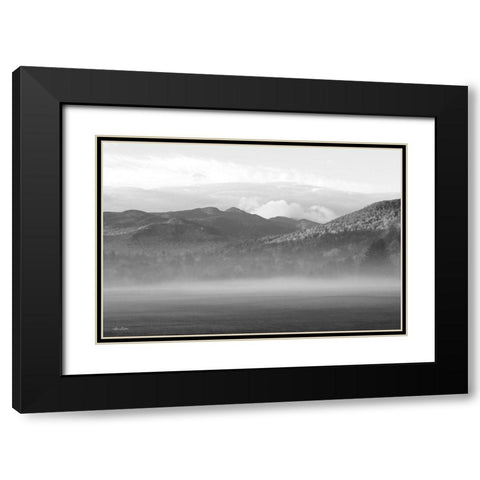 Foggy Morning Mountains Black Modern Wood Framed Art Print with Double Matting by Deiter, Lori