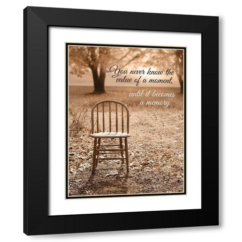 Value of a Moment Black Modern Wood Framed Art Print with Double Matting by Deiter, Lori