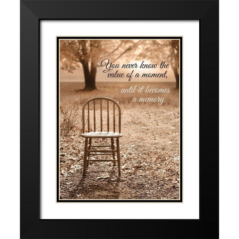 Value of a Moment Black Modern Wood Framed Art Print with Double Matting by Deiter, Lori