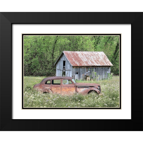 Old and Rustic Black Modern Wood Framed Art Print with Double Matting by Deiter, Lori