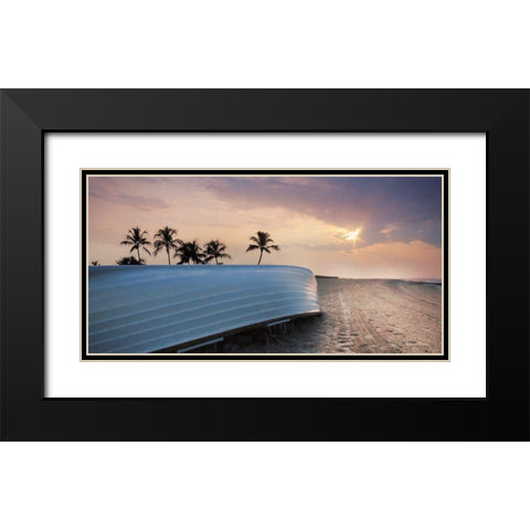 Beach Please Black Modern Wood Framed Art Print with Double Matting by Deiter, Lori