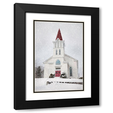 St. Johns Church in Winter Black Modern Wood Framed Art Print with Double Matting by Deiter, Lori