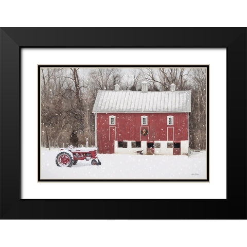 Lickdale Farm in Winter Black Modern Wood Framed Art Print with Double Matting by Deiter, Lori