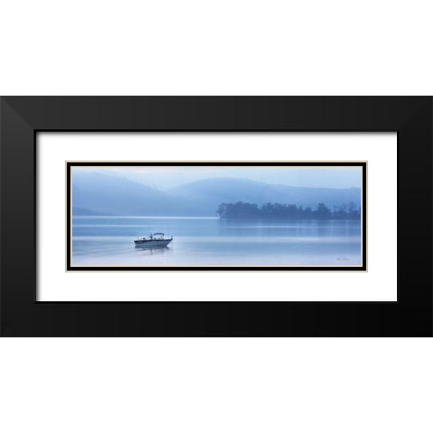 Raystown Fisherman Black Modern Wood Framed Art Print with Double Matting by Deiter, Lori