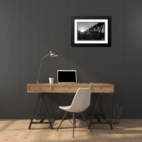 Letchworth Sunrise Black Modern Wood Framed Art Print with Double Matting by Deiter, Lori