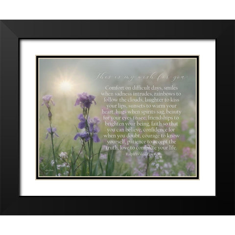 My Wish for You - Floral Black Modern Wood Framed Art Print with Double Matting by Deiter, Lori