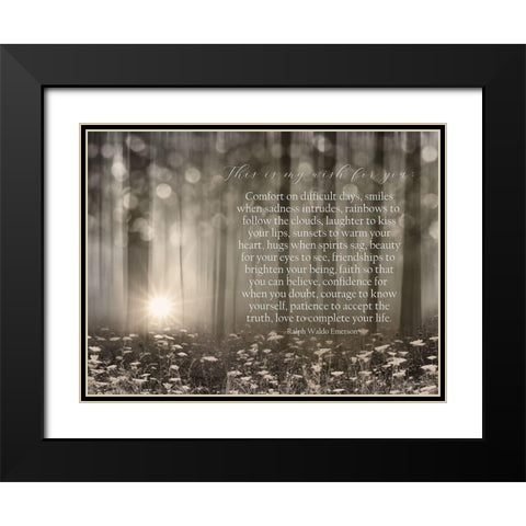My Wish for You - Trees Black Modern Wood Framed Art Print with Double Matting by Deiter, Lori