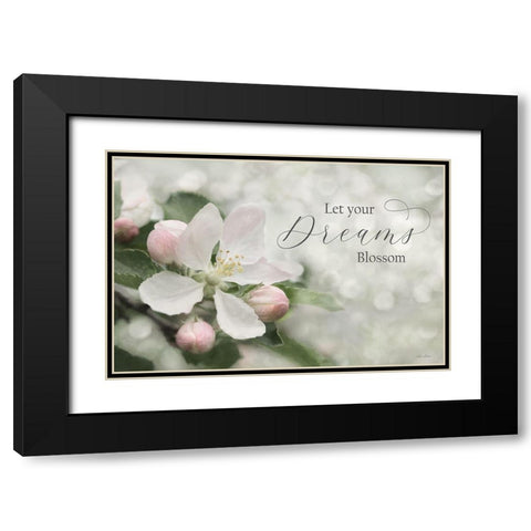 Let Your Dreams Blossom Black Modern Wood Framed Art Print with Double Matting by Deiter, Lori