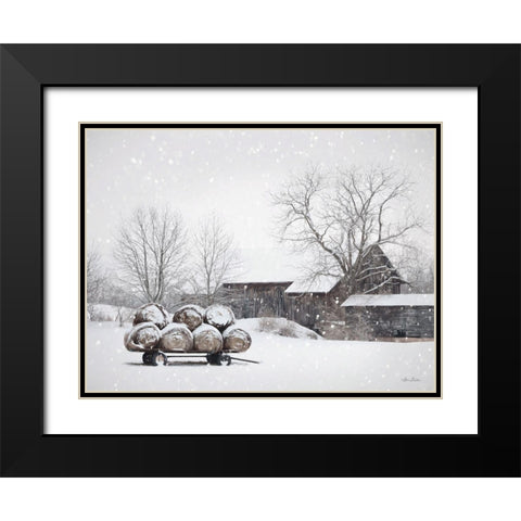 Winter Food Black Modern Wood Framed Art Print with Double Matting by Deiter, Lori