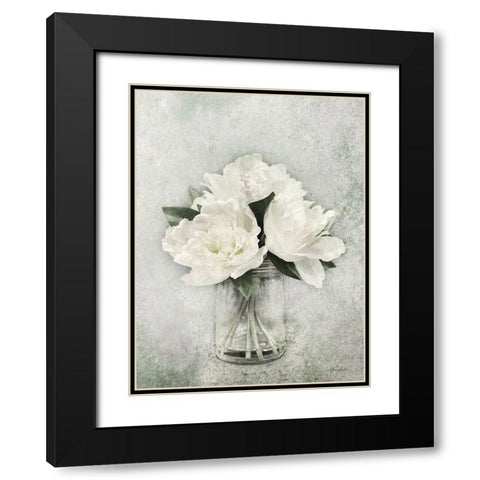 White Simplicity Black Modern Wood Framed Art Print with Double Matting by Deiter, Lori