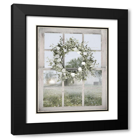 Spring Farm View Black Modern Wood Framed Art Print with Double Matting by Deiter, Lori