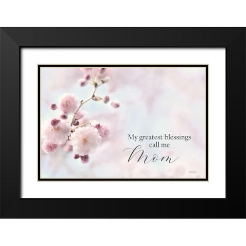 My Greatest Blessings Call Me Mom Black Modern Wood Framed Art Print with Double Matting by Deiter, Lori