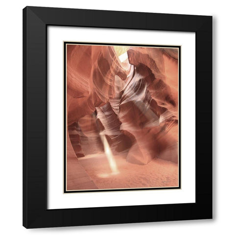 Antelope Canyon Sunbeams I Black Modern Wood Framed Art Print with Double Matting by Deiter, Lori