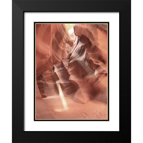 Antelope Canyon Sunbeams I Black Modern Wood Framed Art Print with Double Matting by Deiter, Lori