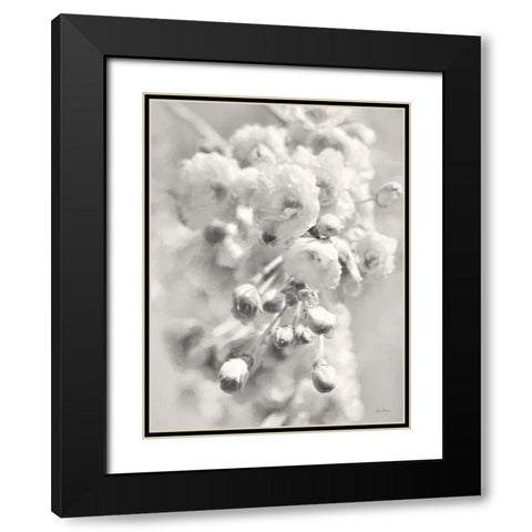 Painted Blossoms II Black Modern Wood Framed Art Print with Double Matting by Deiter, Lori