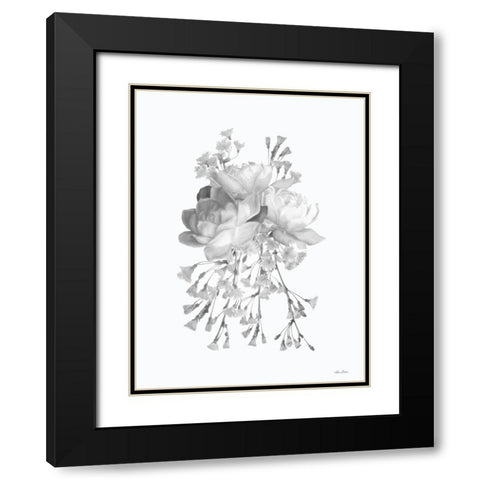 Blossoms and Roses I Black Modern Wood Framed Art Print with Double Matting by Deiter, Lori