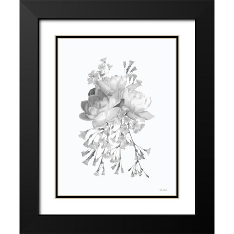 Blossoms and Roses I Black Modern Wood Framed Art Print with Double Matting by Deiter, Lori