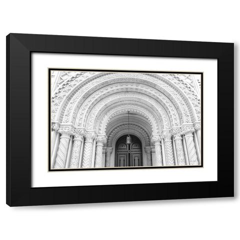 Masonic Entrance Black Modern Wood Framed Art Print with Double Matting by Deiter, Lori