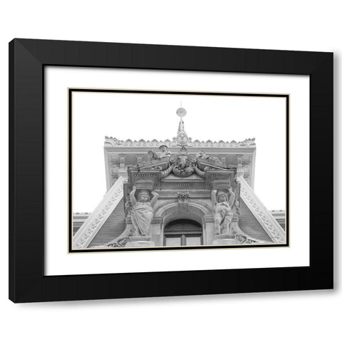 Philadelphia Architecture Black Modern Wood Framed Art Print with Double Matting by Deiter, Lori