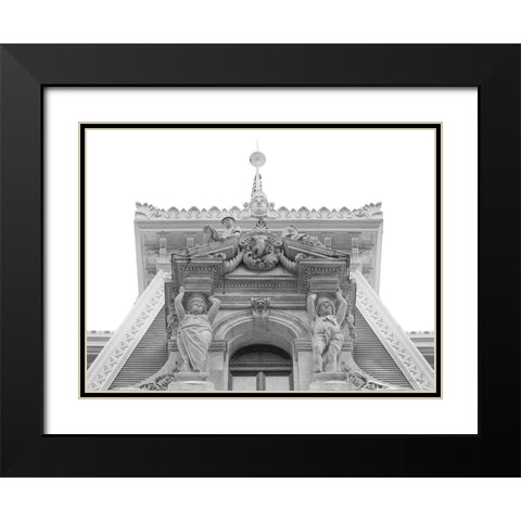 Philadelphia Architecture Black Modern Wood Framed Art Print with Double Matting by Deiter, Lori