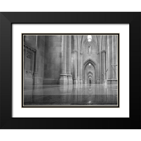 National Cathedral Black Modern Wood Framed Art Print with Double Matting by Deiter, Lori