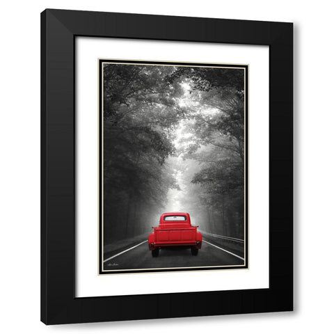 Just Drive Black Modern Wood Framed Art Print with Double Matting by Deiter, Lori