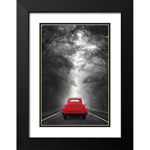 Just Drive Black Modern Wood Framed Art Print with Double Matting by Deiter, Lori