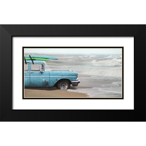 My Wave is Waiting Black Modern Wood Framed Art Print with Double Matting by Deiter, Lori