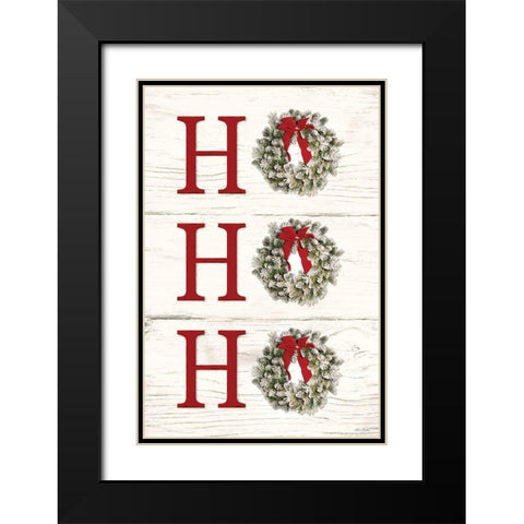 Ho-Ho-Ho, Black Modern Wood Framed Art Print with Double Matting by Deiter, Lori