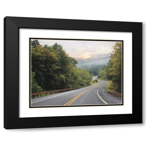 Curve Ahead Black Modern Wood Framed Art Print with Double Matting by Deiter, Lori