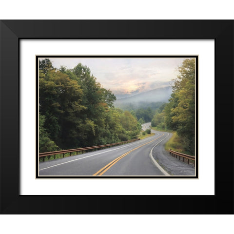 Curve Ahead Black Modern Wood Framed Art Print with Double Matting by Deiter, Lori