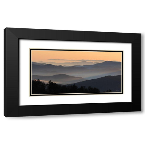 Clingmans at Daybreak Black Modern Wood Framed Art Print with Double Matting by Deiter, Lori