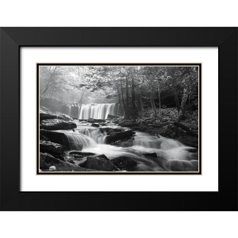 Oneida Falls Black Modern Wood Framed Art Print with Double Matting by Deiter, Lori