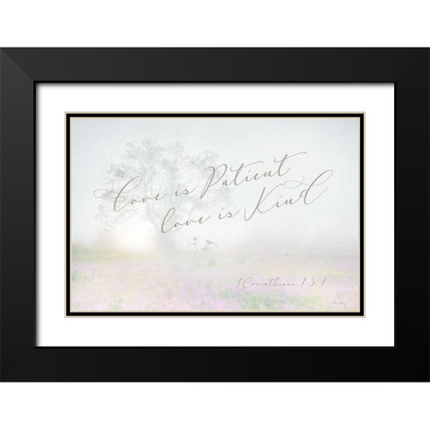 Love is Patient Black Modern Wood Framed Art Print with Double Matting by Deiter, Lori