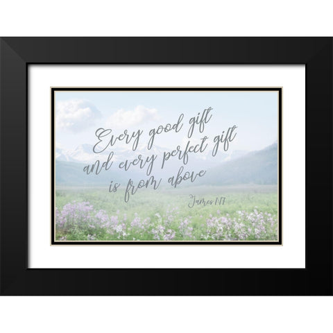 Every Good and Perfect Gift Black Modern Wood Framed Art Print with Double Matting by Deiter, Lori