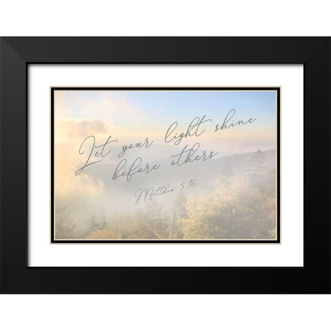 Let Your Light Shine Black Modern Wood Framed Art Print with Double Matting by Deiter, Lori