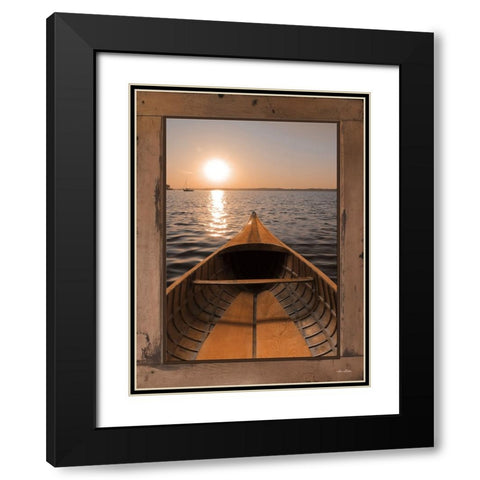 Antique Canoe I Black Modern Wood Framed Art Print with Double Matting by Deiter, Lori