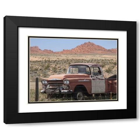 Chevrolet Apache Black Modern Wood Framed Art Print with Double Matting by Deiter, Lori