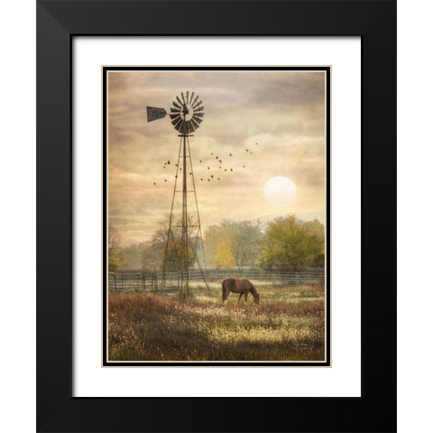Berks Co. Sunrise Black Modern Wood Framed Art Print with Double Matting by Deiter, Lori