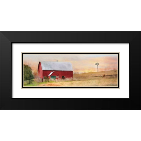 Horse Farm Black Modern Wood Framed Art Print with Double Matting by Deiter, Lori